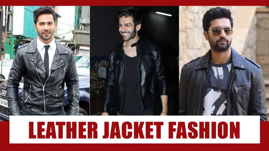 Varun Dhawan Vs Kartik Aaryan Vs Vicky Kaushal - Who Pulls Off Leather Jacket Fashion BEST?