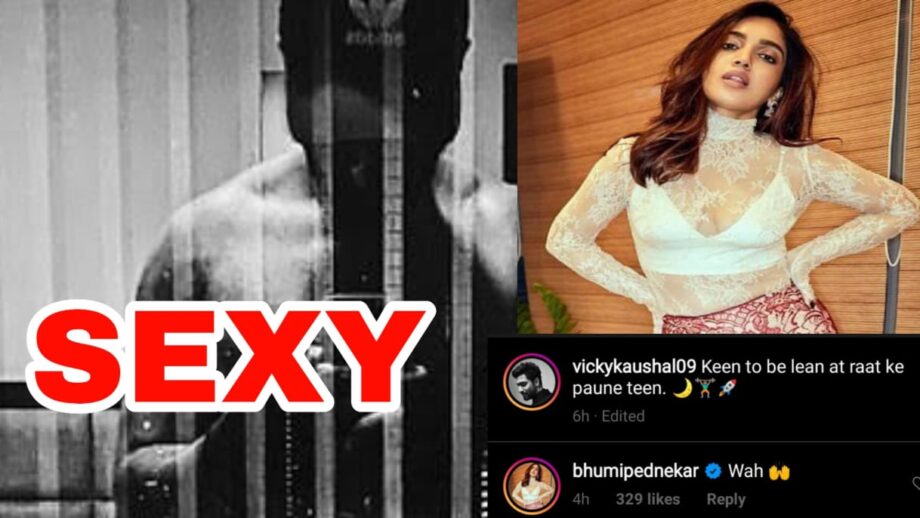 Vicky Kaushal shares a hot shirtless workout photo, impressed Bhumi Pednekar says 'Wah'
