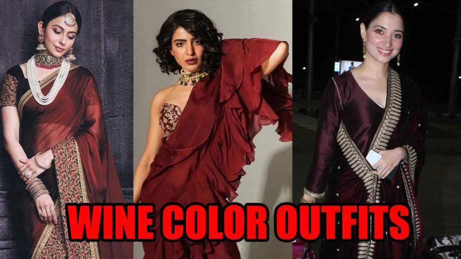 Wine Trend: Rakul Preet Singh VS Samantha Akkineni VS Tamannaah Bhatia: Who Wore Wine Color Better?