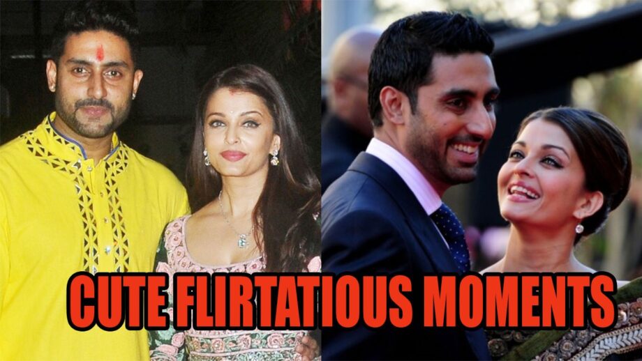 Abhishek Bachchan and Aishwarya Rai Bachchan's CUTE FLIRTATIOUS moment caught on camera
