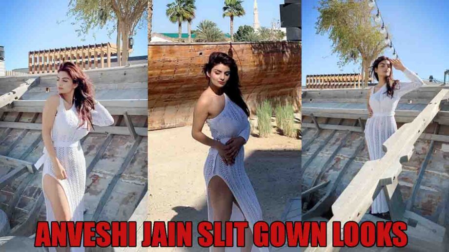 Anveshi Jain in 'HOT' Look in High Slit Gown 3