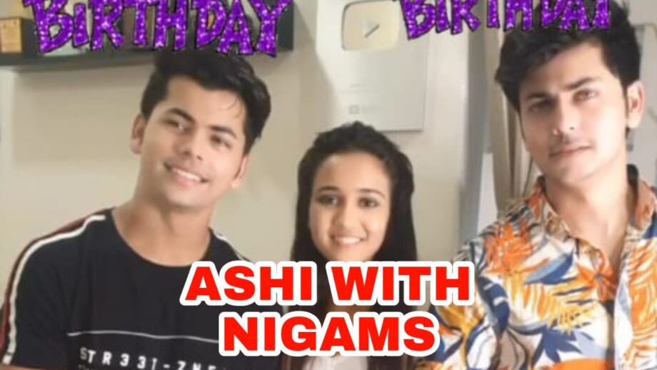 Awesome threesome: Ashi Singh celebrates with birthday boys Siddharth and Abhishek Nigam