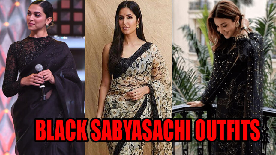 Black Trend: Deepika Padukone, Katrina Kaif And Anushka Sharma's Sabyasachi Outfits Are Super Inspiring! 5