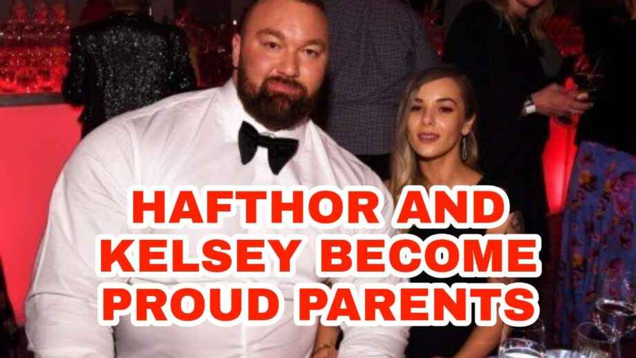 CONGRATULATIONS: Game Of Thrones star Hafthor Bjornsson and wife Kelsey Helson welcome baby boy