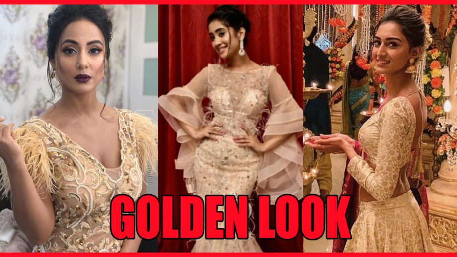 Hina Khan, Shivangi Joshi, Erica Fernandes; Celebs In GOLDEN Hot Looks 1
