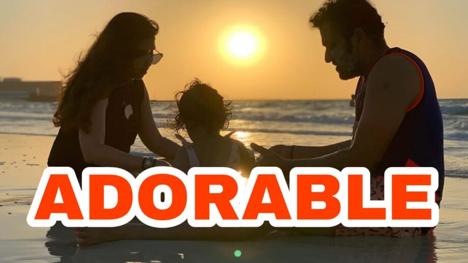 IN PHOTO: Rohit Sharma's adorable beach moment with family