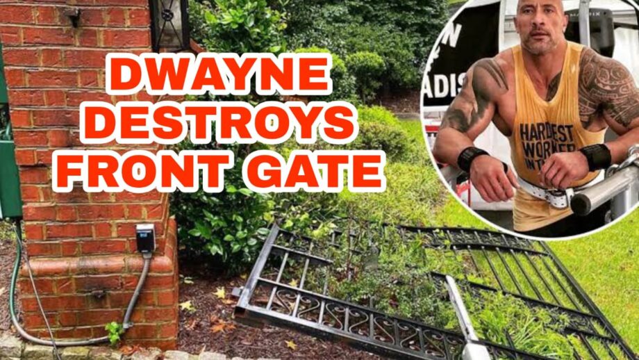 IN VIDEO: Rare and unseen footage of Dwayne Johnson aka The Rock destroying his front gate will shock you