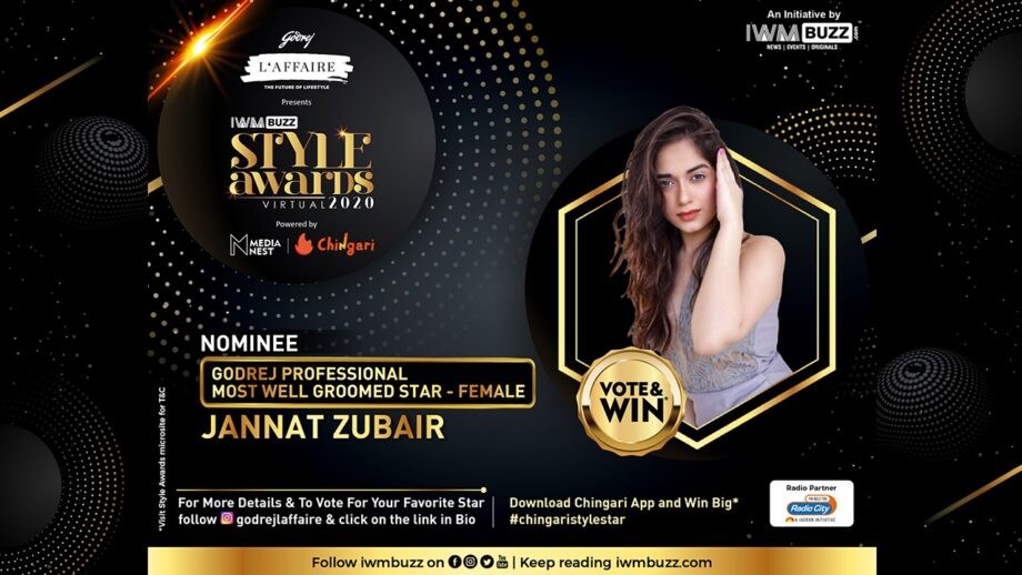 IWMBuzz Style Award: Will Jannat Zubair win the Most Well Groomed Star (Female)? Vote Now!