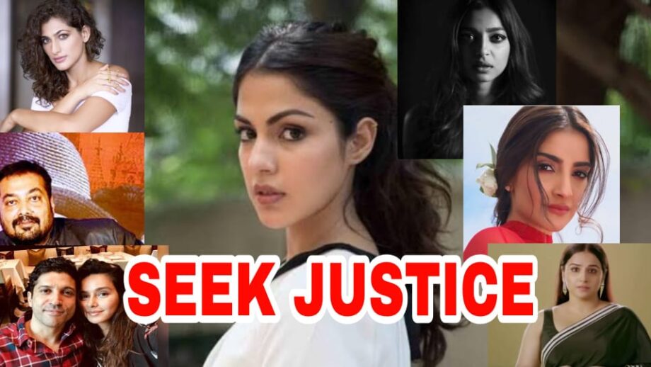 #JusticeForRhea: Farhan Akhtar, Vidya Balan, Shibani Dandekar, Sonam Kapoor, Radhika Apte, Anurag Kashyap, Kubbra Sait come out in support of Rhea Chakraborty
