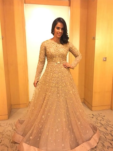 Look Gorgeous In This Bridal Fashion From Saina Nehwal - 1