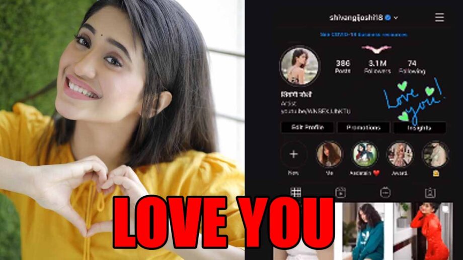Shivangi Joshi sends 'love you' message, find out here