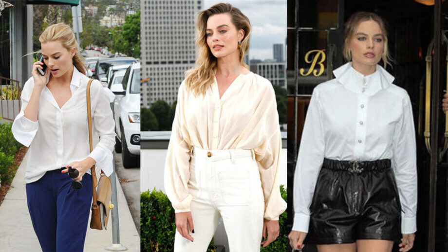 Take Cues From Margot Robbie And Amp Up Your Fashion Game In White Tees! 4