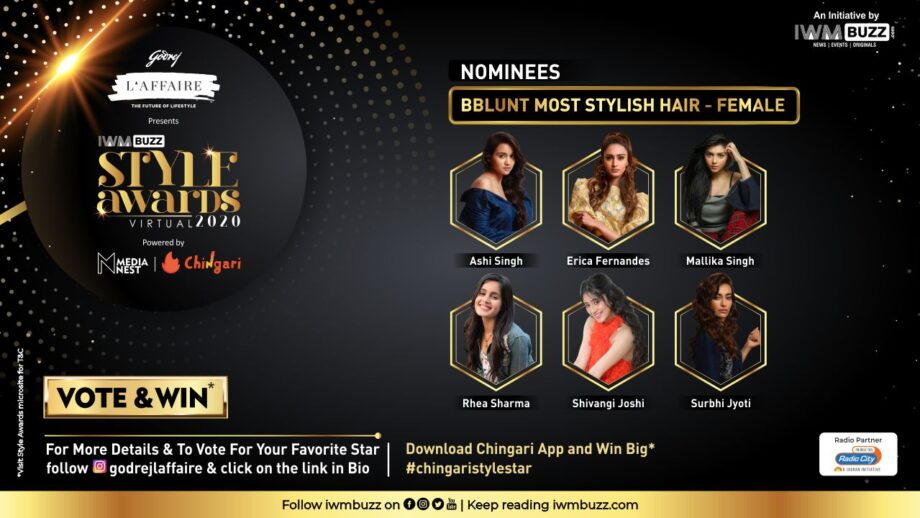 Vote Now: Who has the Most Stylish Hair (Female)? Shivangi Joshi, Erica Fernandes, Ashi Singh, Rhea Sharma, Surbhi Jyoti, Mallika Singh 2