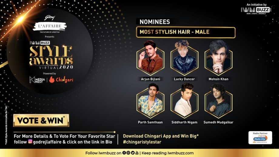 Vote Now: Who has the Most Stylish Hair (Male)? Siddharth Nigam, Mohsin Khan, Lucky Dancer, Parth Samthaan, Arjun Bijlani, Sumedh Mudgalkar 2