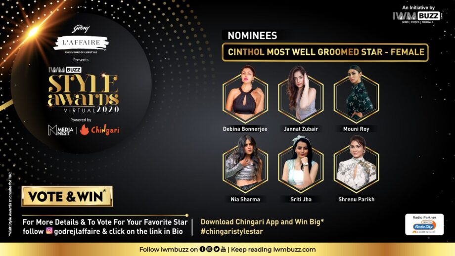 Vote Now: Who is the Most Well Groomed Star (Female)? Debina Bonnerjee, Jannat Zubair, Nia Sharma, Mouni Roy, Sriti Jha, Shrenu Parikh 2