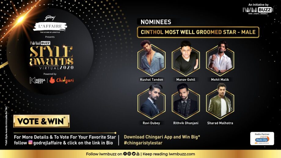 Vote Now: Who is the Most Well Groomed Star (Male)? Manav Gohil, Ravi Dubey, Mohit Malik, Rithvik Dhanjani, Sharad Malhotra, Kushal Tandon 2