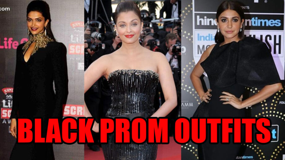 Want To Wear Black Prom Outfits In A Stylish Way? Get Inspiration From These Looks Of Deepika Padukone, Aishwarya Rai Bachchan, And Anushka Sharma 6