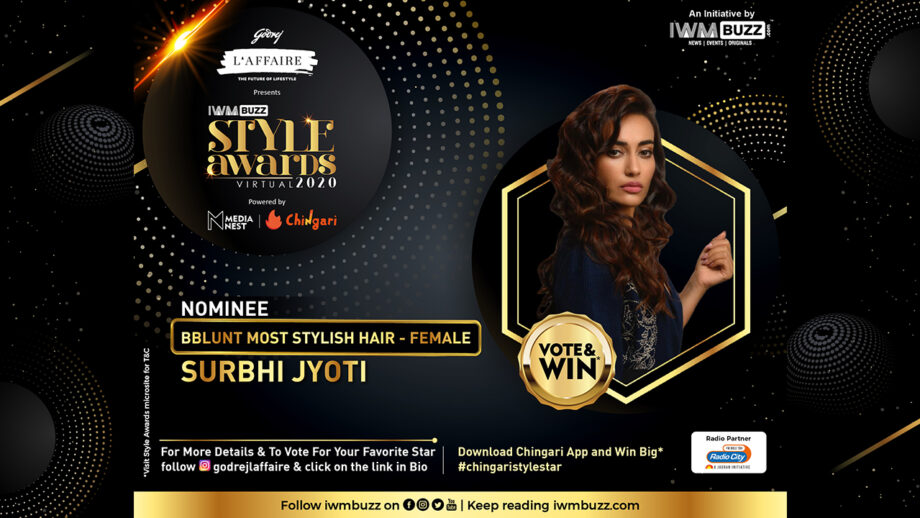 Will Surbhi Jyoti win the Most Stylish Hair (Female)? Vote Now!