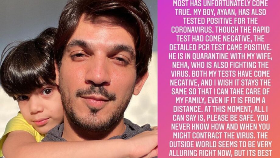 After wife Neha, Naagin fame Arjun Bijlani's son tests positive for Covid-19