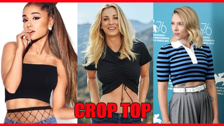 Ariana Grande, Kaley Cuoco, Scarlett Johansson Raise Hotness Quotient In Crop Tops: Check Now 8