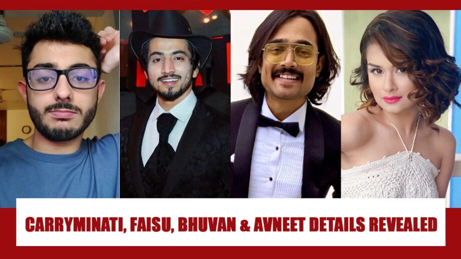 CarryMinati, Faisu, Bhuvan Bam, Avneet Kaur controversies, affairs, net worth, lifestyle