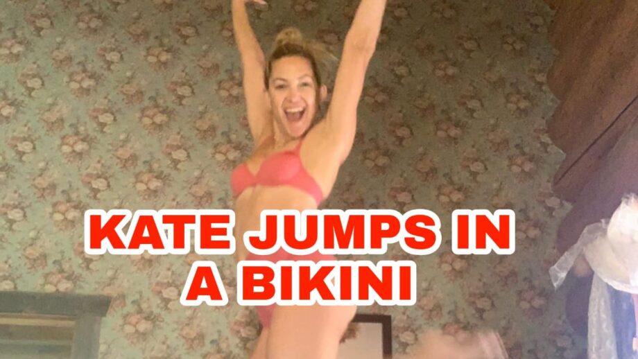 Check out: Kate Hudson jumps in joy wearing a pink bikini