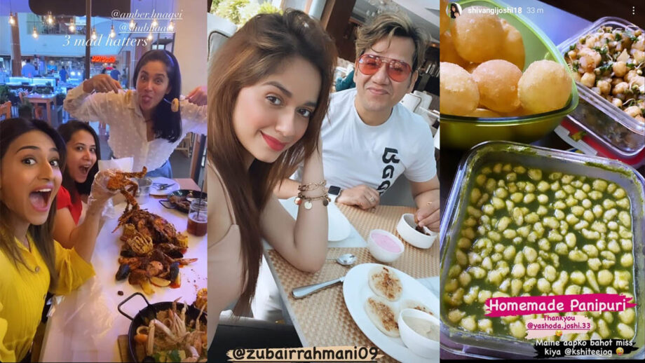 Erica Fernandes, Shivangi Joshi and Jannat Zubair's fun eat out moment 3