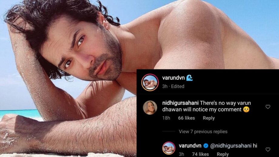 Fan craves for Varun Dhawan's attention after he posts hot shirtless photo, Varun's reply wins internet