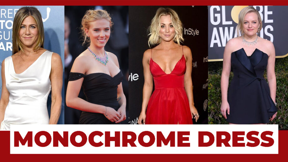 Fashion Alert: Jennifer Aniston, Scarlett Johansson, Kaley Cuoco, Elisabeth Moss Elevate Your Style With These Monochrome Dresses 1
