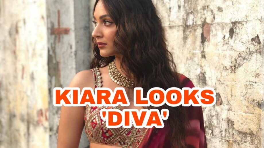 Hottie Alert: Kiara Advani looks like a diva in her latest maroon saree