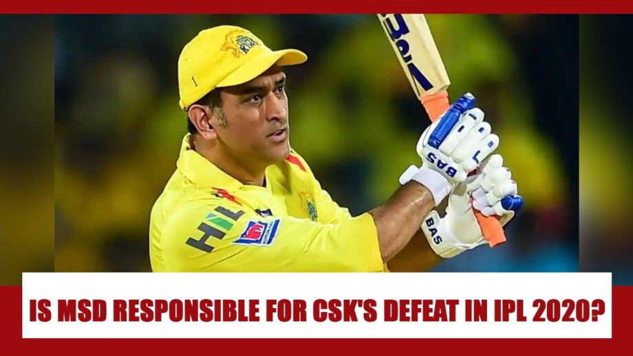 IPL 2020: Is MS Dhoni responsible for CSK's poor performance in 2020?