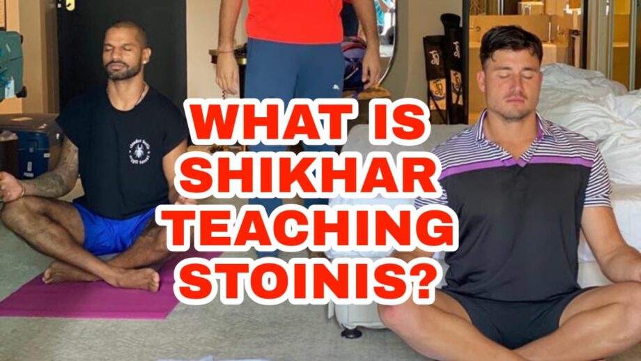 IPL 2020: What is Shikhar Dhawan teaching Marcus Stoinis?