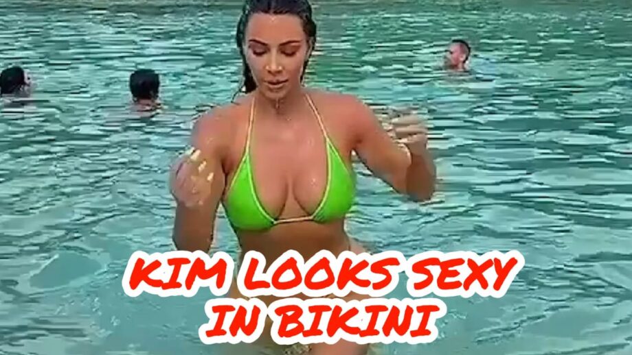 Kim Kardashian's HOTTEST video ever walking out of pool in bikini goes viral