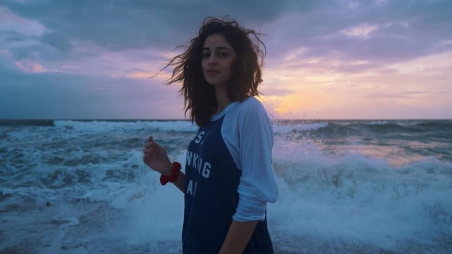 “Less attitude, more gratitude”, says Ananya Panday as she shares picture by the sea