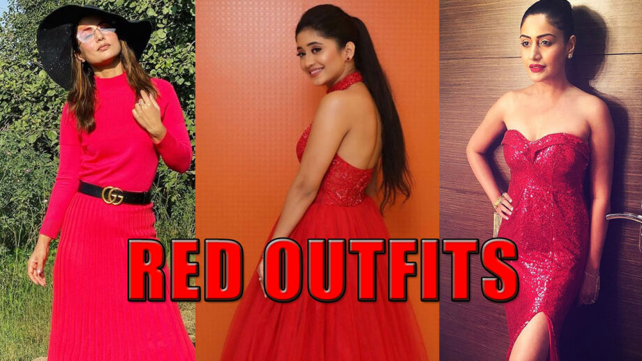 Love Wearing Red? Take Notes From Hina Khan, Shivangi Joshi, And Surbhi Chandna's Trendy Red Outfits