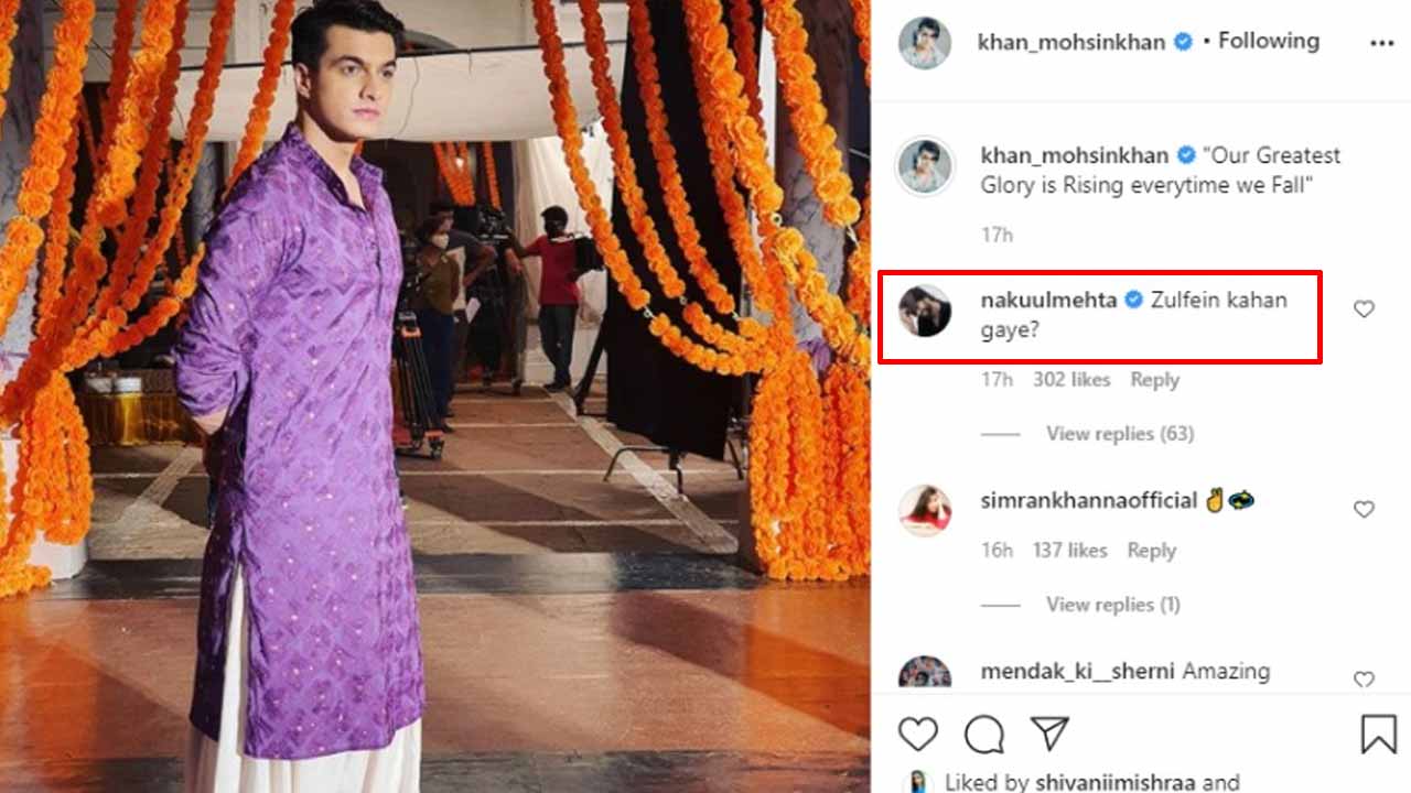 Mohsin Khan shares hot picture in traditional look, Nakuul Mehta comments 'zulfein kahan gaye?'