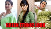 Navratri Festival 2020 Colours, GREEN: Jennifer Winget, Shivangi Joshi, Shrenu Parikh Green Ethnic Look