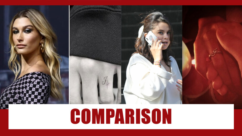 Reason Why Fans Are Comparing Hailey Baldwin’s New J Tattoo With Selena Gomez Ring 2