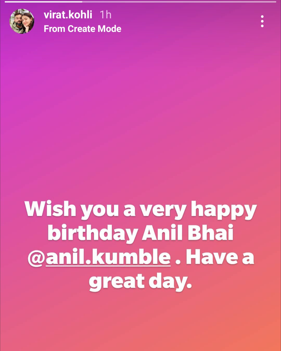 Rift no more? Virat Kohli's birthday wish for Anil Kumble