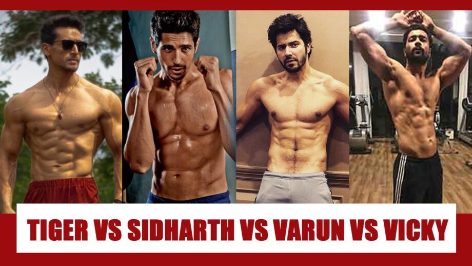 Tiger Shroff Vs Sidharth Malhotra VS Varun Dhawan VS Vicky Kaushal: Who Has The Hottest V Shaped Physique?
