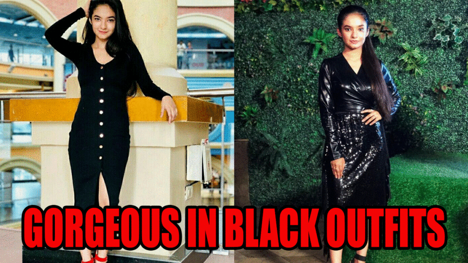 Anushka Sen Looking Gorgeous In These Black Outfits 5