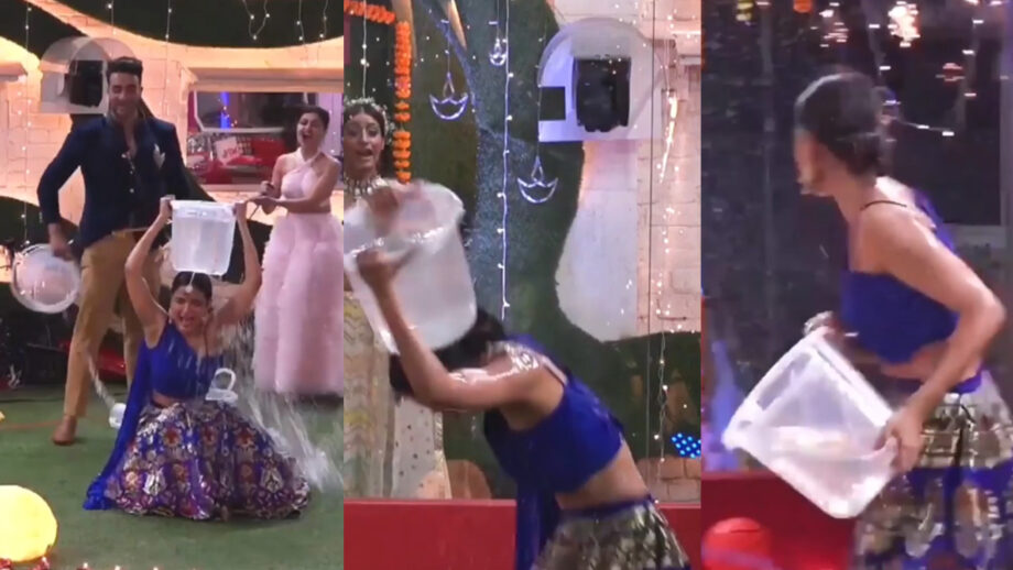 Bigg Boss 14 Unseen Video: Aly Goni throws water at Jasmin Bhasin, makes her WET