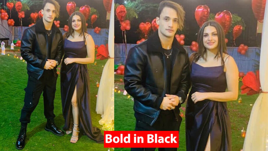 Bold in black: Asim Riaz and Himanshi Khurana look sizzling together in latest love-filled stylish photo