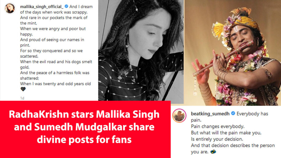 Deep Philosophy: RadhaKrishn stars Mallika Singh and Sumedh Mudgalkar share divine posts for fans