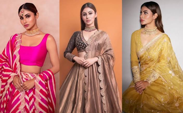 Diwali Glamour Fashion: Shraddha Arya, Mouni Roy, Shivangi Joshi look regal in traditional wear - 1