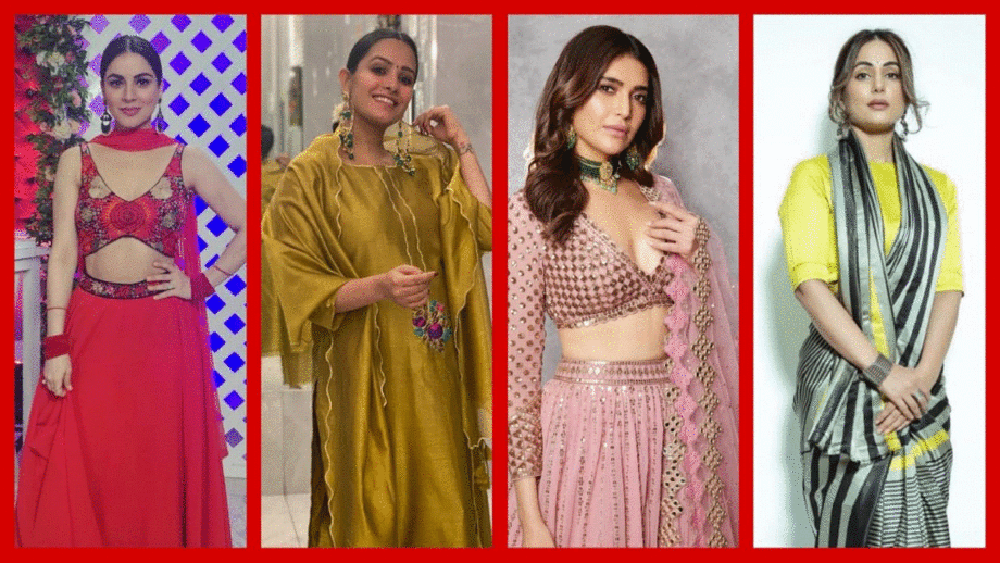 Get Diwali Fashion Ready: Take inspiration from Shraddha Arya, Anita Hassanandani, Hina Khan & Karishma Tanna's wardrobe