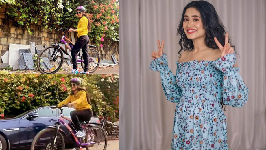 [In Video] It's 'cycling' time for hot Shivangi Joshi