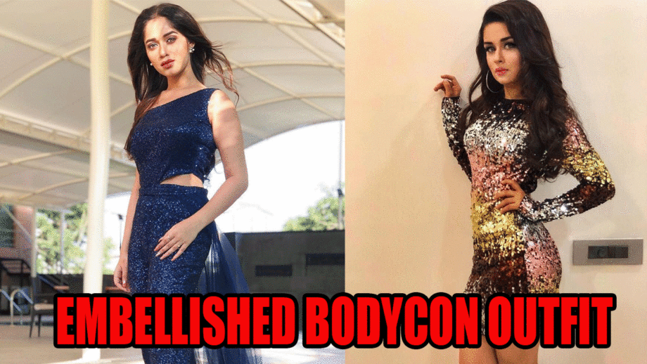 Jannat Zubair And Avneet Kaur's Embellished Bodycon Outfit Pictures Go Viral 2