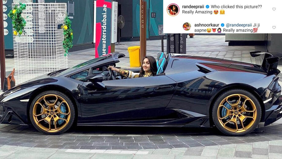 [Lamborghini Ki Sawari] Ashnoor Kaur goes on a ride, Randeep Rai has fun clicking her photos