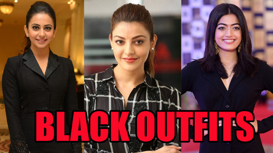 Love Wearing Black? Take Inspiration From Rakul Preet Singh, Kajal Aggarwal, Rashmika Mandanna's Black Outfits 6